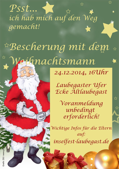 Weihnachtsmann in Laubgast 2014